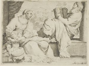 Den hellige familie med Johannes Døberen af Annibale Carracci