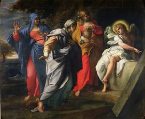 De hellige kvinder ved Kristi grav, ca. 1597-8 af Annibale Carracci