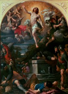 Kristi opstandelse Maleri af Annibale Carracci (Carrache) (1560-1609) 1593 Søn. 217x160 cm Paris, Musée du Louvre af Annibale Carracci