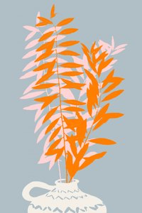Minimalistisk botanisk stilleben