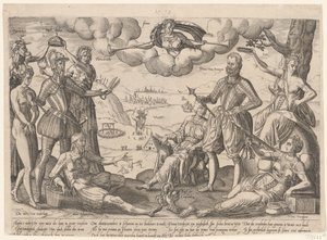 Allegorisk tryk af hertugen af Alva og prinsen af Orange Allegorisk tryk af hertugen af Alva og prinsen af Orange, ca. 1572 af Anonymous