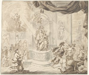 Allegori om udvisningen af ​​vindbørshandlere fra Amsterdams børs, 1763 af Anonymous