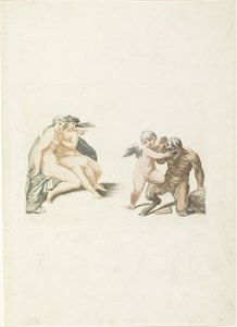 Amor straffer en satyr af Anonymous