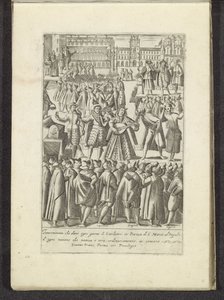 Forlystelse på San Marcoplein i Venedig Scènes uit het Venetiaanse leven (serietitel) Habiti d