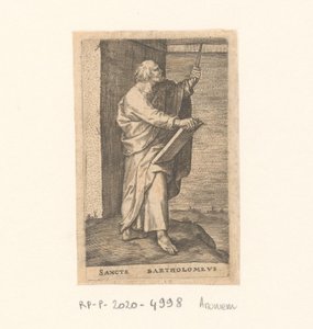 Apostel Bartholomew Sancte Bartholomew (titel på objekt) Apostle (serietitel) af Anonymous