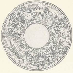 Bacchus kører på en gedevogn Retter: Landskaber med processioner af Bacchus og hans følge (serietitel) af Anonymous