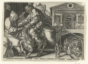 Den barmhjertige samaritaner betaler kroejeren Lignelse om den barmhjertige samaritaner (serietitel) af Anonymous