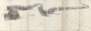 Begravelse af den afdøde kong Willem II i Delft den 4. april 1849 (side 5) Fem sammenhængende ark af Vilhelm II