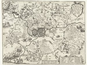 Beleg van Arras dør af Fransen, 1640 Plan over byen Arras belejret af våben fra kongen af ​​Frankrig Ludvig den XIII.iesme Den 12. juni. år 1640 (titel på objekt) af Anonymous