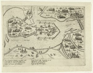 Spaniernes belejring af Schenkenschans, 1599 Forialicium Schenckianum (titel på objekt) af Anonymous