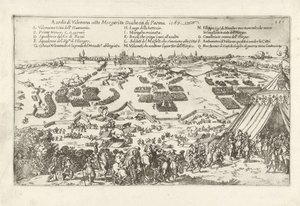 Beleg van Valenciennes, 1567 Belejring af Valencena under Margarita hertuginde af Parma. 1567 (titel på objekt) af Anonymous