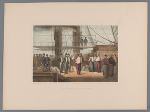 Besøg af Prinsen af ​​Fisen ombord på hjuldamperen Zr.Ms Gedeh Visite du prince de Fisen a bord du Gedeh (titel på objektet) Souvenir du Japon vues d