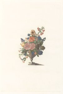 Blomstervase med blomster og malve af Anonymous