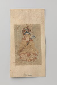 Buddha med ruyi i hånden, siddende på en lotus af Anonymous