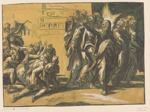 Kristus helbreder spedalske af Anonymous