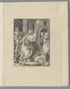 Kristus driver pengevekslerne ud af templet The Little Passion (serietitel) Passio Christi Ab Alberto Durer Nurenburgensi Effigiata (serietitel) af Anonymous