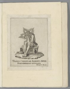 Kristus på den kolde sten The Little Passion (serietitel) Passio Christi Ab Alberto Durer Nurenburgensi Effigiata (serietitel på objekt) af Anonymous