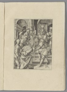 Kristus for Annas De kleine Passie (serietitel) The Passion of Christ afbildet af Albert Durer fra Nürnberg (serietitel) af Anonymous