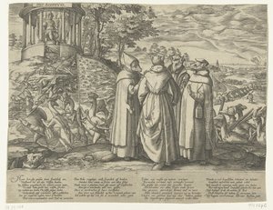 Gæssene jager rævene, ca. 1572 af Anonymous