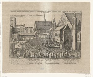 Halshugningen af ​​Johan van Oldenbarnevelt, 1619 Abbildung der Iustitien Geschehen in s