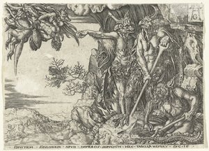 Den rige mand førte til helvede af djævle Lignelse om Lazarus og den rige mand (serietitel) af Anonymous