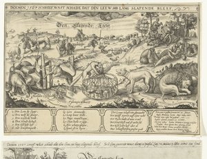Den sovende løve, 1567 The Sleeping Leew (titel på objekt) af Anonymous