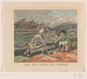 Terrorens to konger, 1813 The Two Kings of Terror (titel på objekt) af Anonymous