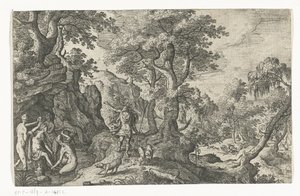 Diana og Actaeon Landskaber med mytologiske og bibelske scener (serietitel) af Anonymous