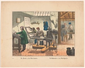 Drukkerij og lettergieterij The Printer & the Letter-founder (titel på objekt) af Anonymous
