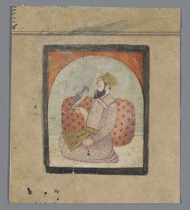 En hinduisk mand med en høg af Anonymous
