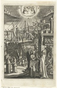 Emblem med et menneske, der i alt er bevidst om Guds allestedsnærværelse The Wech of Eternal Life (serietitel) af Anonymous