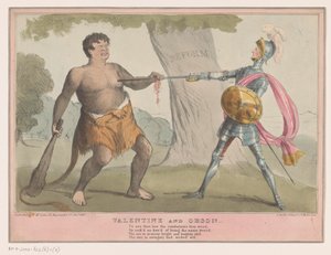 Engelsk politisk tegneserie, 1835 Valentine og Orson (titel på objekt) af Anonymous