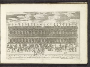 Facade fra Biblioteca Marciana te Venetië Scènes uit het Venetiaanse leven (serietitel) Habiti d