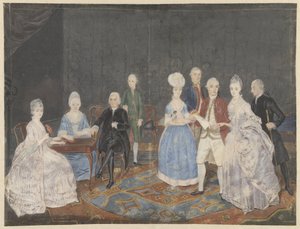 Familiegruppe på ni personer af Anonymous