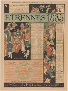 Fondsliste over J. Hetzel & Cie i Paris Etrennes 1885 (titel på objekt) af Anonymous