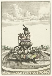 Fontein mødte Hercules i Ladon Arkitektur Curiosa Nova (serietitel) af Anonymous