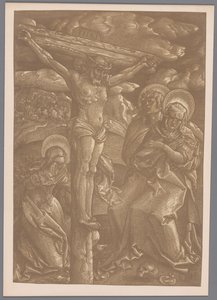 Fotogengivelse af chiaroscuro-træsnittet Kristus på korset af Hans Baldung Grien af Anonymous