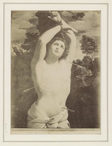Fotoreproduktion af et maleri af Guido Reni, der viser Sankt Sebastians martyrdød ROMA - Martirio di San Sebastiano, Guido Reni. Campidoglio (titel på objekt) af Anonymous