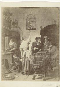 Fotogengivelse af maleriet Papegøjeburet af Jan Steen Museum d