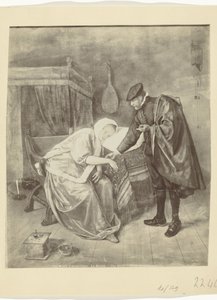 Fotogengivelse af maleriet Den syge kvinde af Jan Steen Museum d