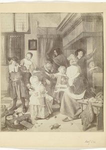 Fotogengivelse af maleriet Sankt Nikolaus fest af Jan Steen af Anonymous