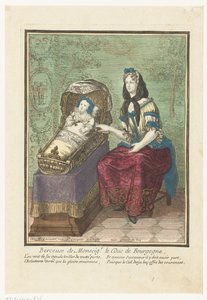 Fransk konge i vugge Berceuse de Monsignor. Le Duc de Bourgogne. (titel på objekt) af Anonymous
