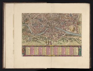 Rom i fugleperspektiv Antiquae urbis Romae imago accuratiss (...) (titel på objekt) af Anonymous