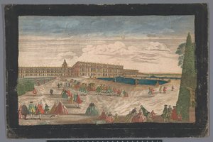 Udsigt over Versailles-haven og Versailles-slottet af Anonymous