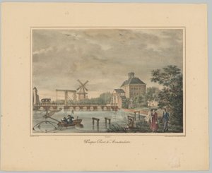 Udsigt over Weesperpoort i Amsterdam Weesper Poort i Amsterdam (titel på objekt) Ansigter af de seks hovedporte i byen Amsterdam. 1st Cahier (serietitel) af Anonymous
