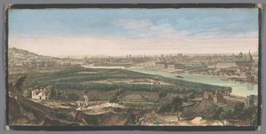 Udsigt over byen Paris set fra landsbyen Chaillot Generelt billede af byen Paris, pris de la hauteur du landsbyen Chaillot (titel på objektet) af Anonymous