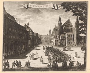 Udsigt over Binnenhof i Haag Binnenhof (titel på objekt) af Anonymous