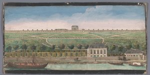 Udsigt over Chateau de Belle-Vue i Meudon Autre vüe du Chateau de Belle-Vüe (...) (titel på objektet) af Anonymous