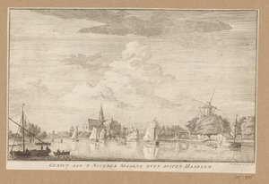Udsigt over Noorder Spaarne nær Haarlem Gezigt aan 