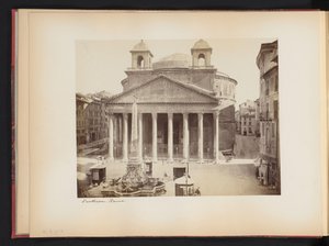 Udsigt over Pantheon i Rom, Italien Pantheon. Roma (titel på objekt) af Anonymous